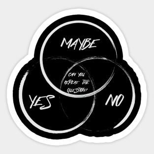 YES - NO - MAYBE Sticker